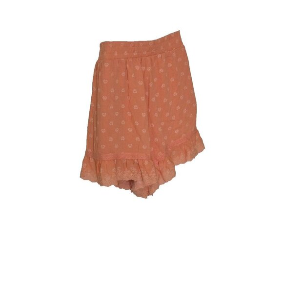 Torrid 5 Inch Pull On Gauze Smocked Ruffle Short Peach Orange size 1X - Picture 8 of 11